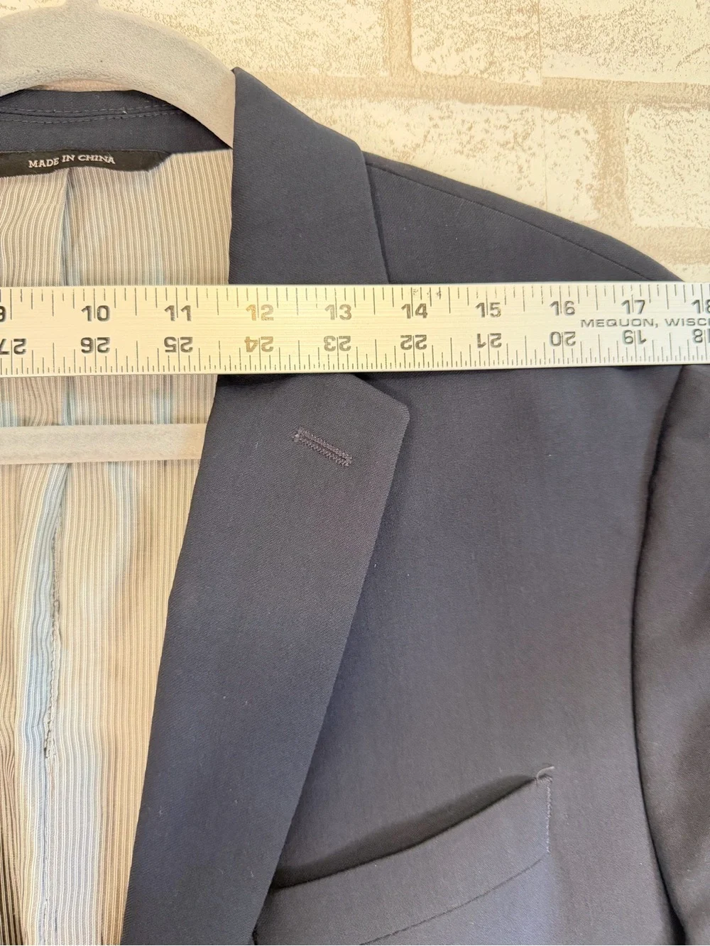 Banana Republic Navy Single-Breasted Tailored Blazer